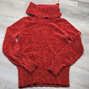 Loft Women's XS Sweater Dark Orange Red Super Soft pull over winter